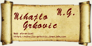 Mihajlo Grković vizit kartica